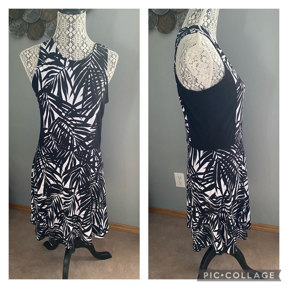 Micheal kors black white mini sleeveless dress - Picture 1 of 2